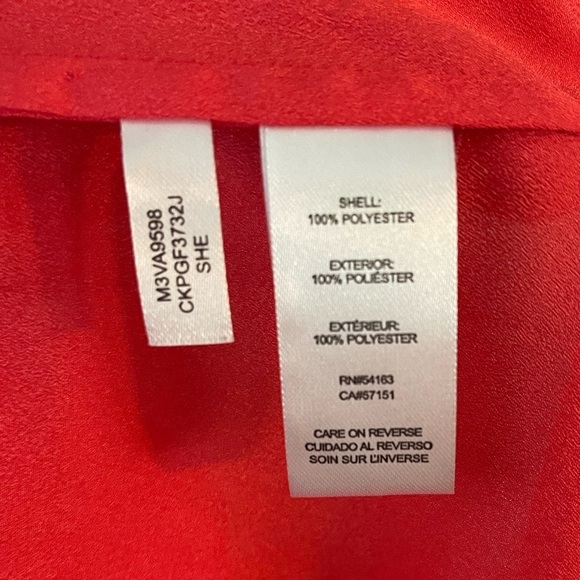 Calvin Klein ladies blouse. Salmon Color! Super pretty. Only worn once. Size XL - Picture 6 of 7